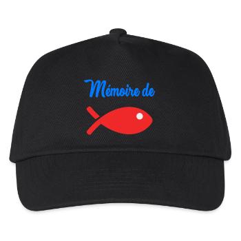 FISH. MEMORY. HUMOR - Kids’ Baseball Cap - black - Front