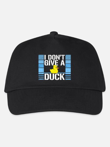 Morsomt I Don't Give A Duck Rubber Ducks Sarkasme - Baseballcaps for barn - svart