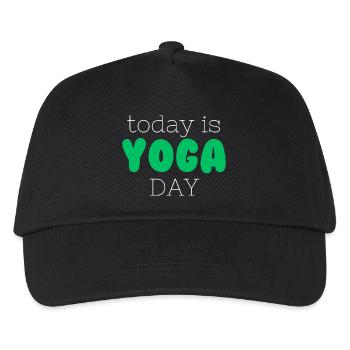 International Yoga Day - Kinder Basecap - Schwarz - Vorne