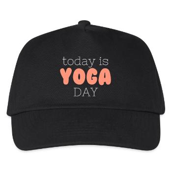 International Yoga Day - Kinder Basecap - Schwarz - Vorne