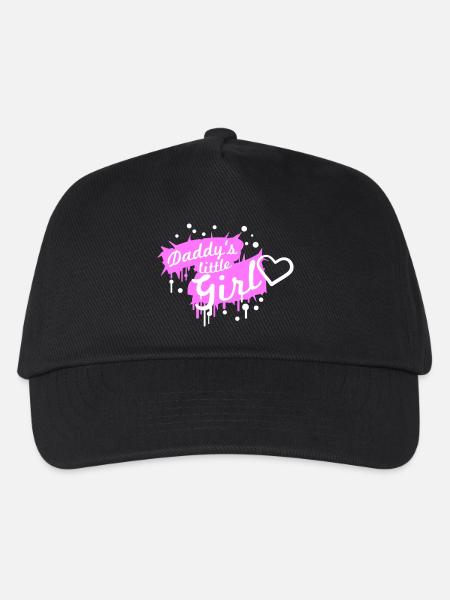 Daddys Little Girl Papas Mädchen Tropfen Graffiti - Kinder Basecap - Schwarz