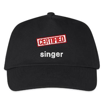 Chanteur - Casquette de baseball Enfant - noir - Devant