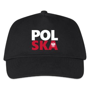 Polen - Kinder Basecap - Schwarz - Vorne