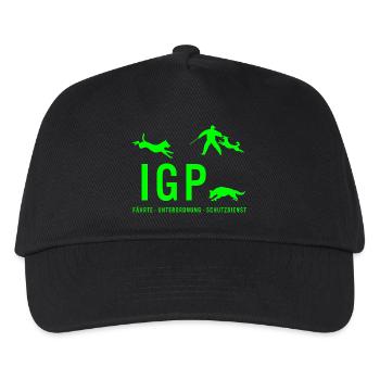 IGP Hundesport - Gruen - Kinder Basecap - Schwarz - Vorne