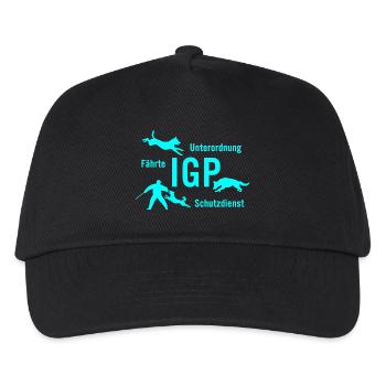 IGP Hundesport - tuerkis - Kinder Basecap - Schwarz - Vorne