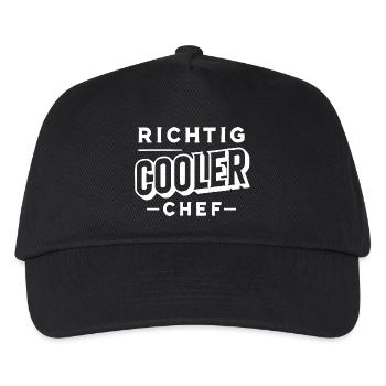 Richtig cooler Chef - Kinder Basecap - Schwarz - Vorne