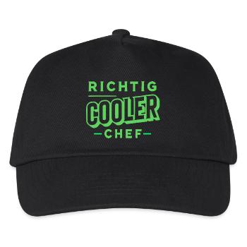 Richtig cooler Chef - Kinder Basecap - Schwarz - Vorne
