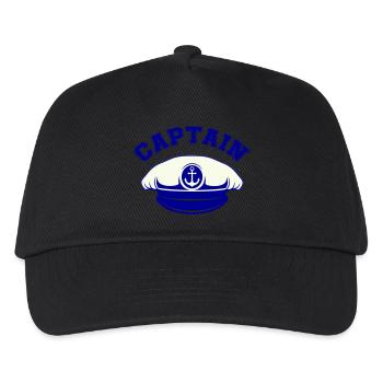 matrosen mütze captain - Kinder Basecap - Schwarz - Vorne