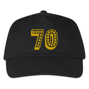 70. 70 YEARS. 70th ANNIVERSARY. 70 YEARS ANNIVERSARY. - Kids’ Baseball Cap - black - Front