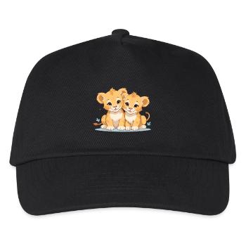 Lion cubs - Kids’ Baseball Cap - black - Front
