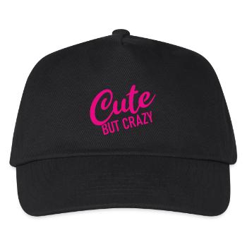 Cute but crazy - Cool Quote - Sweet but crazy - Kids’ Baseball Cap - black - Front