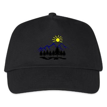 natur berge - Kinder Basecap - Schwarz - Vorne