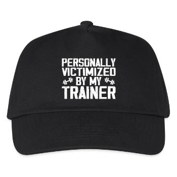 Persönlich schikaniert von meinem Trainer, Funny Fitness - Kinder Basecap - Schwarz - Vorne
