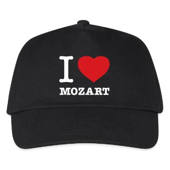 I LOVE MOZART - Kinder Basecap - Schwarz - Vorne