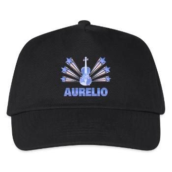 Aurelio als Musikinstrument - Kinder Basecap - Schwarz - Vorne