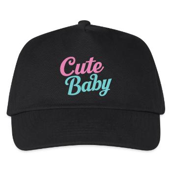Cute baby - Kids’ Baseball Cap - black - Front