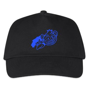 2 Funny Monkey Faces Two Friends Crew Team - Kids’ Baseball Cap - black - Front