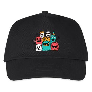 Halloween Party Figuren - Kinder Basecap - Schwarz - Vorne