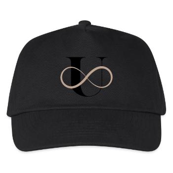 Infinite Letter u - Kids’ Baseball Cap - black - Front