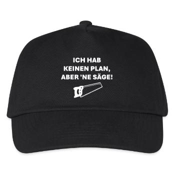 Ich habe keinen Plan aber ne Säge - Kinder Basecap - Schwarz - Vorne