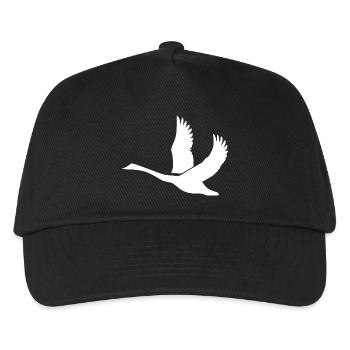 Schwan mit gewaltigen Schwingen - Kinder Basecap - Schwarz - Vorne