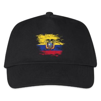 Ecuador flag used - Kids’ Baseball Cap - black - Front