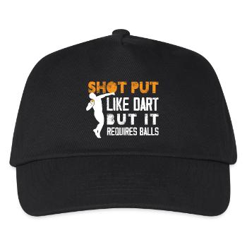 shot put like darts but it requires balls Design - Kids’ Baseball Cap - black - Front