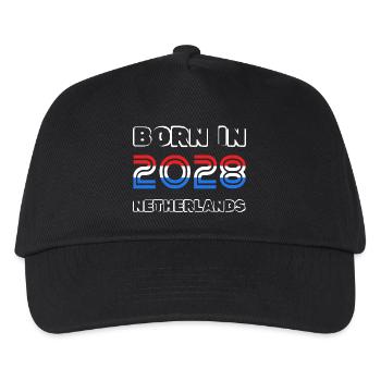 Niederlande 2028 - Kinder Basecap - Schwarz - Vorne