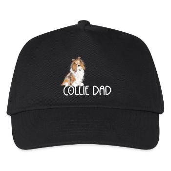 Happy Collie Papa I Collie Rough I Longhair Collie - Kids’ Baseball Cap - black - Front
