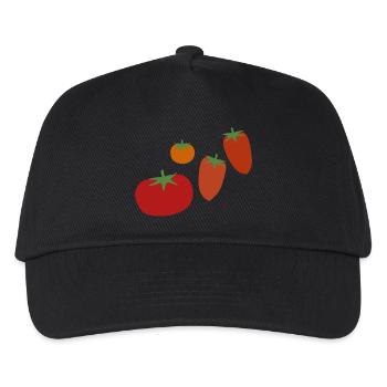 Tomaten - Kinder Basecap - Schwarz - Vorne
