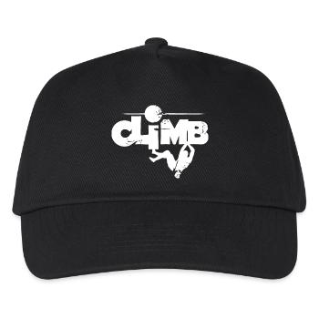 climb climbing school rock mountains icon - Kids’ Baseball Cap - black - Front