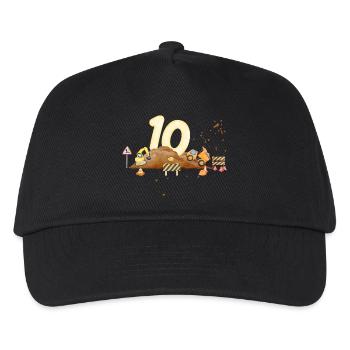 10th Anniversary Construction Site - Kids’ Baseball Cap - black - Front