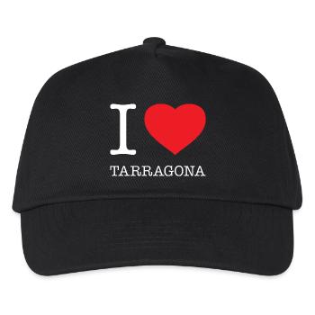I LOVE TARRAGONA Spain Spanien - Kinder Basecap - Schwarz - Vorne