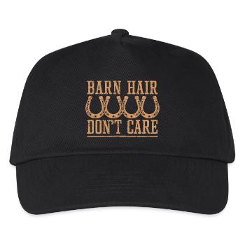 Pour les cavalières et les amoureux des écuries - Casquette de baseball Enfant - noir - Devant