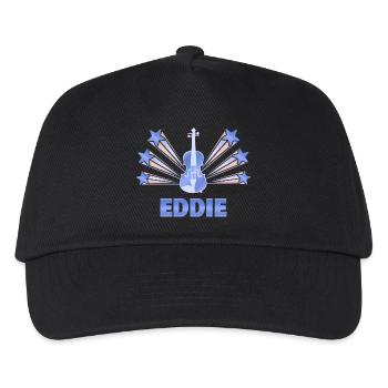 Eddie als Musikinstrument - Kinder Basecap - Schwarz - Vorne