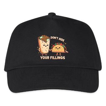 Ne cachez pas vos sentiments Taco Burrito Gift - Casquette de baseball Enfant - noir - Devant