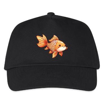 Goldfisch Comic - Kinder Basecap - Schwarz - Vorne