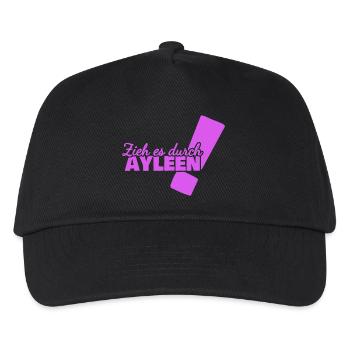 Ayleen als Vorname - Kinder Basecap - Schwarz - Vorne