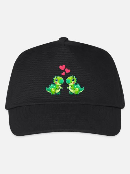 dino love - Kinder Basecap - Schwarz