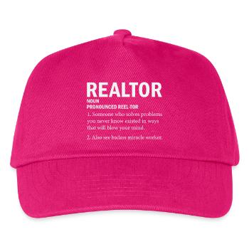 Realtor Real Estate Agent - Kids’ Baseball Cap - fuchsia - Front