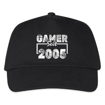 Zocken 2005 - Kinder Basecap - Schwarz - Vorne