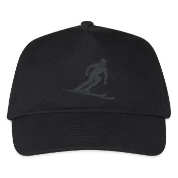 ski fahrer - Kinder Basecap - Schwarz - Vorne