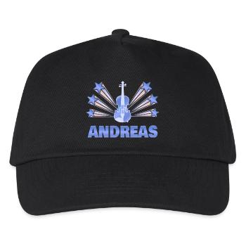 Musikinstrument Andreas - Kinder Basecap - Schwarz - Vorne