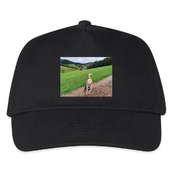 Awesome view with dog - Kids’ Baseball Cap - black - Front