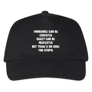Ignorance can be educated crazy can be medicated - Kids’ Baseball Cap - black - Front