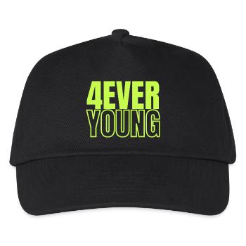 4EVERYOUNG dans le design vert - Casquette de baseball Enfant - noir - Devant