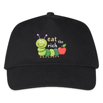 Mangez les riches - Chenille affamée - Casquette de baseball Enfant - noir - Devant