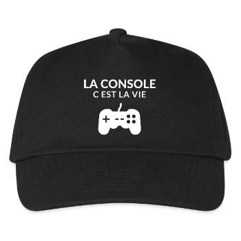 Die C-Konsole ist das Leben. Geek,Gamer,Gaming,Humor - Kinder Basecap - Schwarz - Vorne