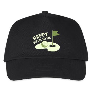 Happy Birdie To Me Golfer Golf - Kinder Basecap - Schwarz - Vorne