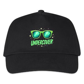 Lustige Sonnenbrille und Undercover Speech Kostüm - Kinder Basecap - Schwarz - Vorne